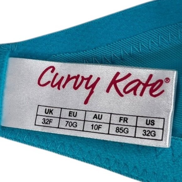 Curvy Kate Victory Balcony Underwire Bra Turquoise Size 32G NWT - Picture 6 of 16